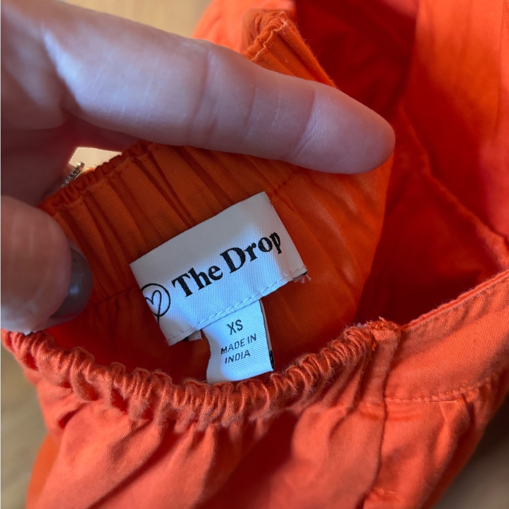 the Drop Cutout Orange Midi Dress- XS - Picture 4 of 9